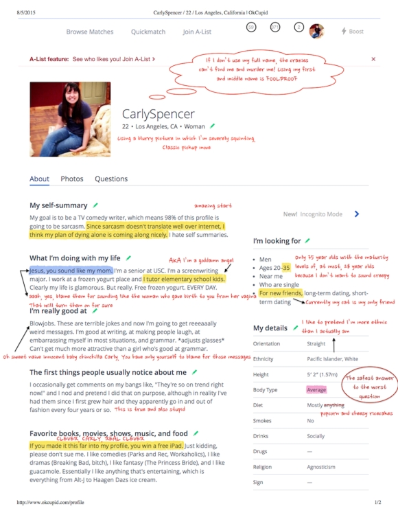 OKCupid Profile_Annotated